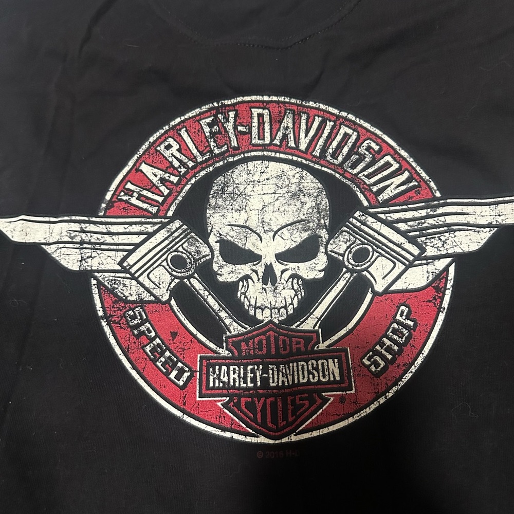 Harley-Davidson Black Short Sleeve Tees with Iconic Designs - Picture 3 of 6